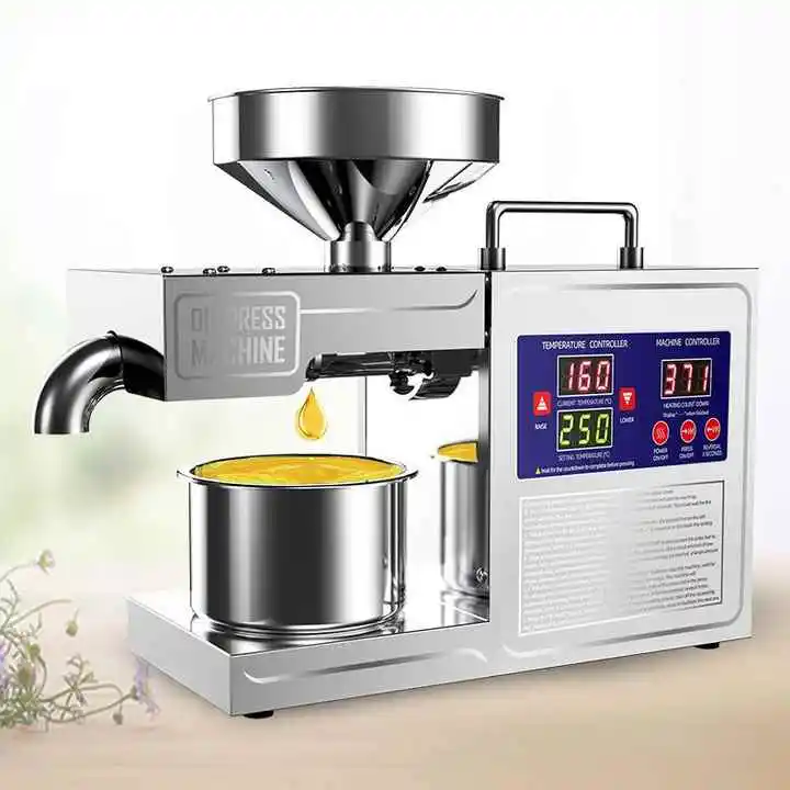 

B03S 820W Automatic Stainless Steel Oil Press Intelligent Temperature Control Cold And Hot Oil Extraction Sesame Coconut