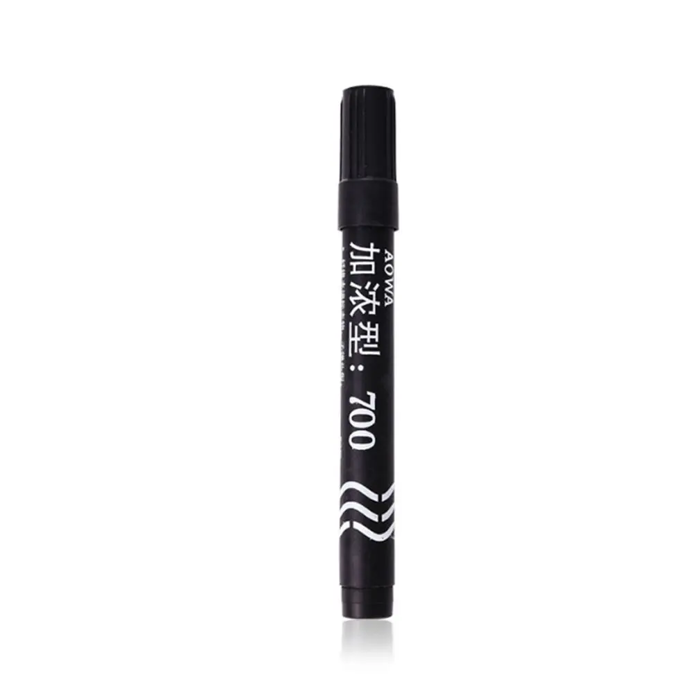 Sneldrogende Permanente Schilderen Marker Pen Diy Olie Pen Voor Kids Art Tekening 1 Pcs Olie Pen Zwarte Ronde teen 0.7/1.5 Mm