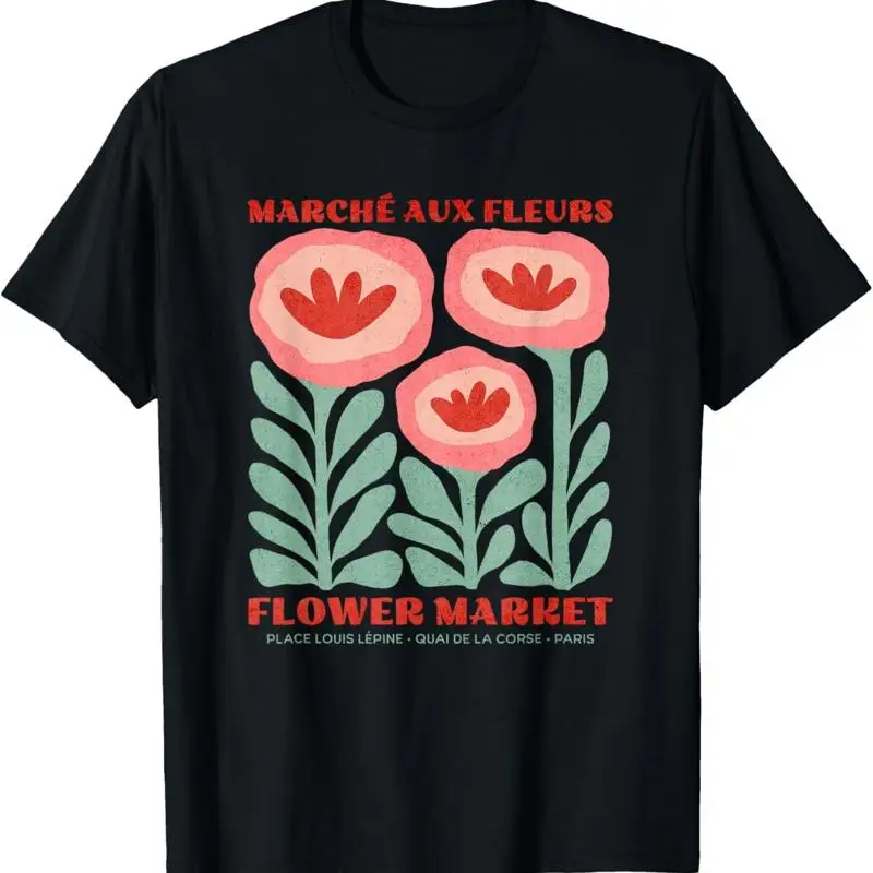 

Women's Paris Botanical Market Flower Top T Shirt