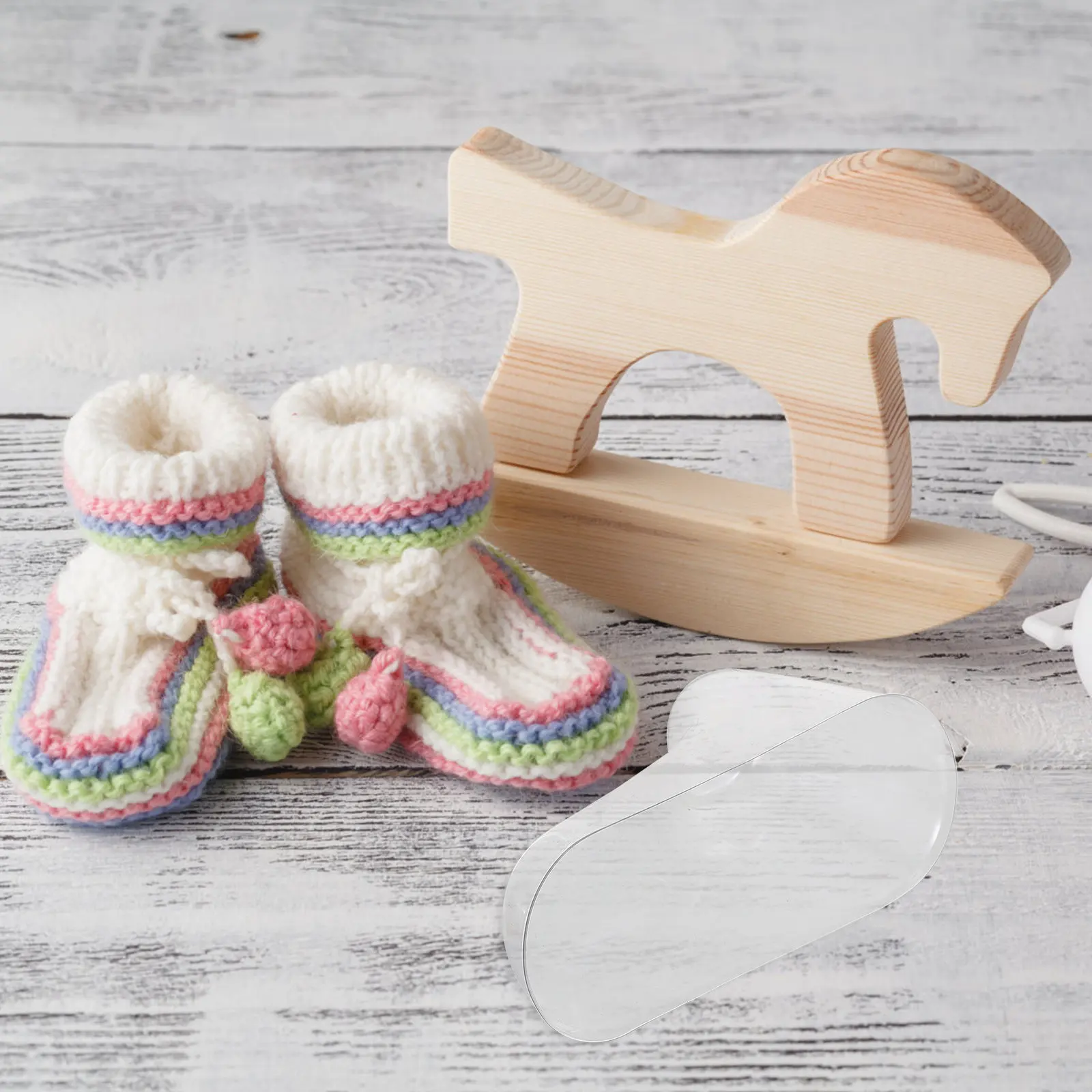 

40Pcs Transparent Baby Shoes Display Stand Toddler Feet Holder for Booties Socks Storage Keep Shape Sturdy Clear Plastic Holder
