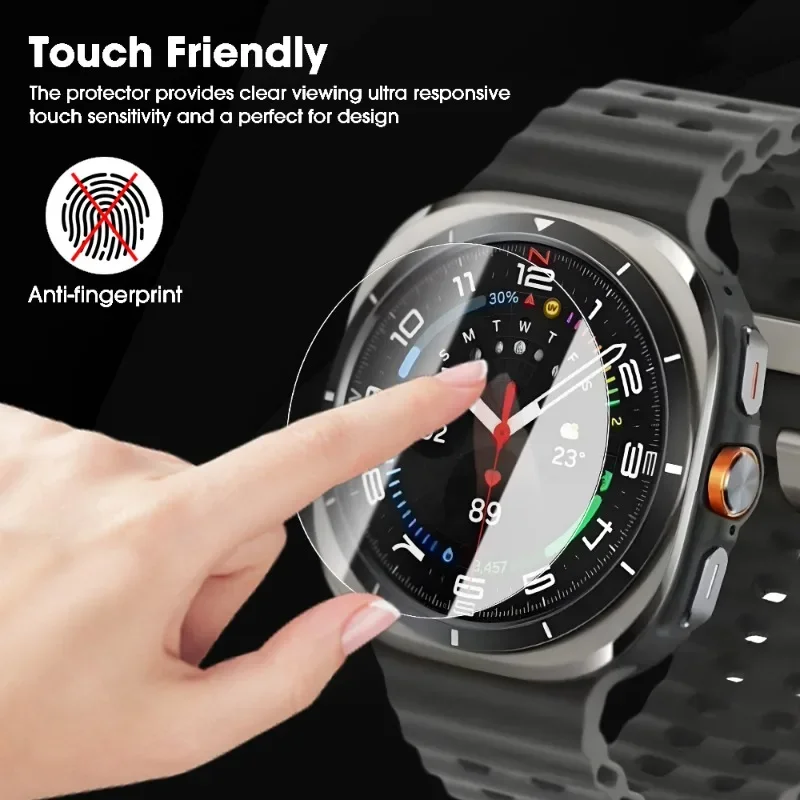 Protector de pantalla de vidrio templado 9H para Samsung Galaxy Watch 7 Ultra 6 5 4 3 FE 5 Pro 40-47mm película protectora de cubierta completa transparente