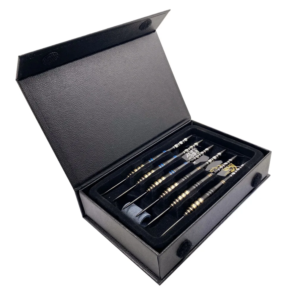 Tungsten Steel Darts Gift Box Set, Grindstone para Competição Dart Game, Brinquedos para crianças, alta qualidade, 23g, 6Pcs