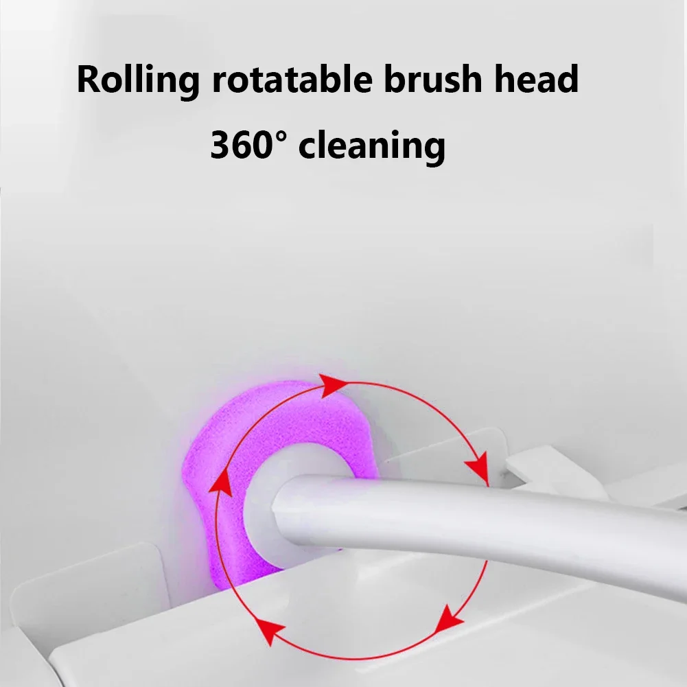 Wall-Mounted Disposable Toilet Brush with Cleaning Liquid Bathroom Cleaning Disposable Brush Head Household Cleaning Tool