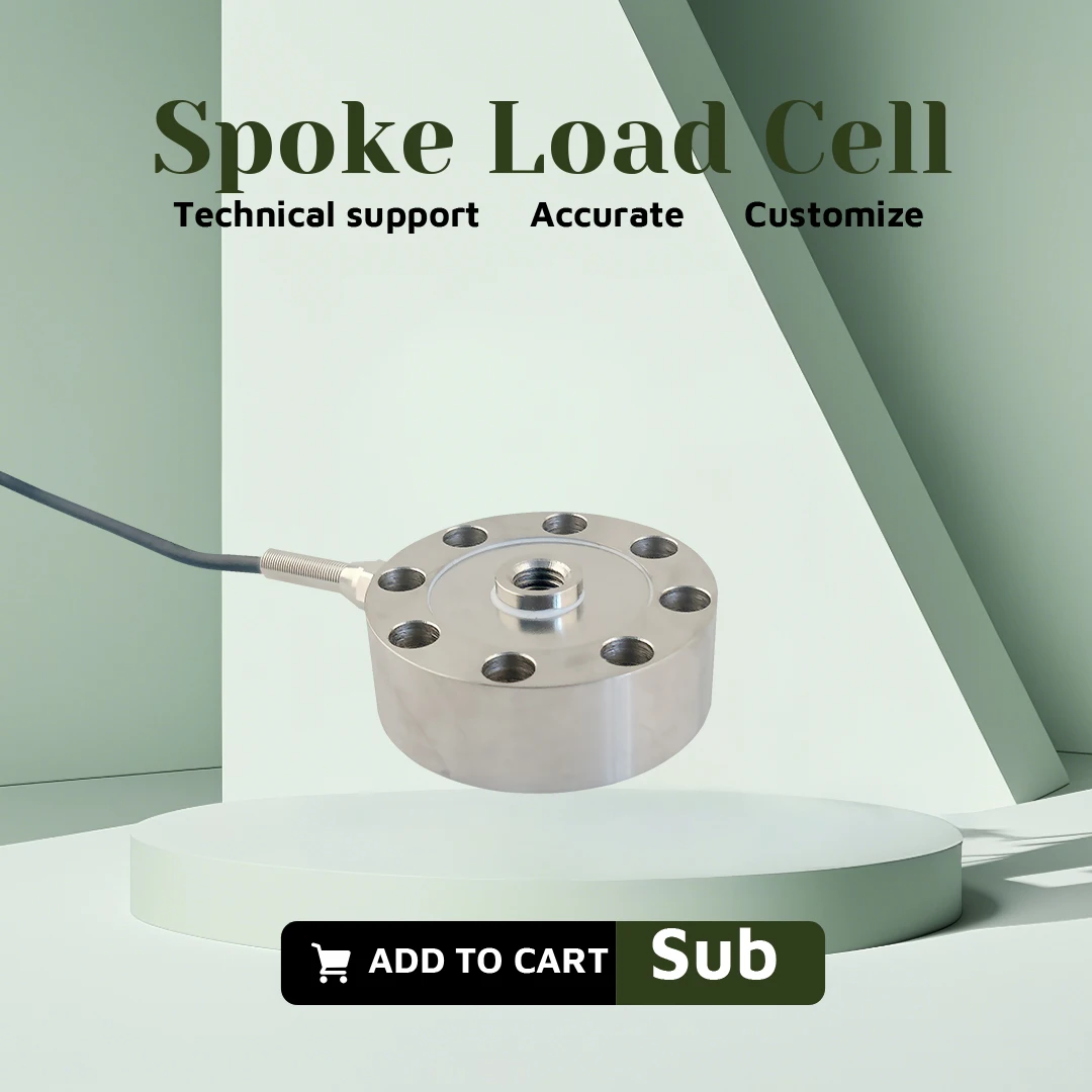 

Wheel Shape Load Cell Spoke Compression Tension force Sensor 200KG 300KG 500 kg 1T 5 T 10T 100T 500T Pancake Pressure Conductor