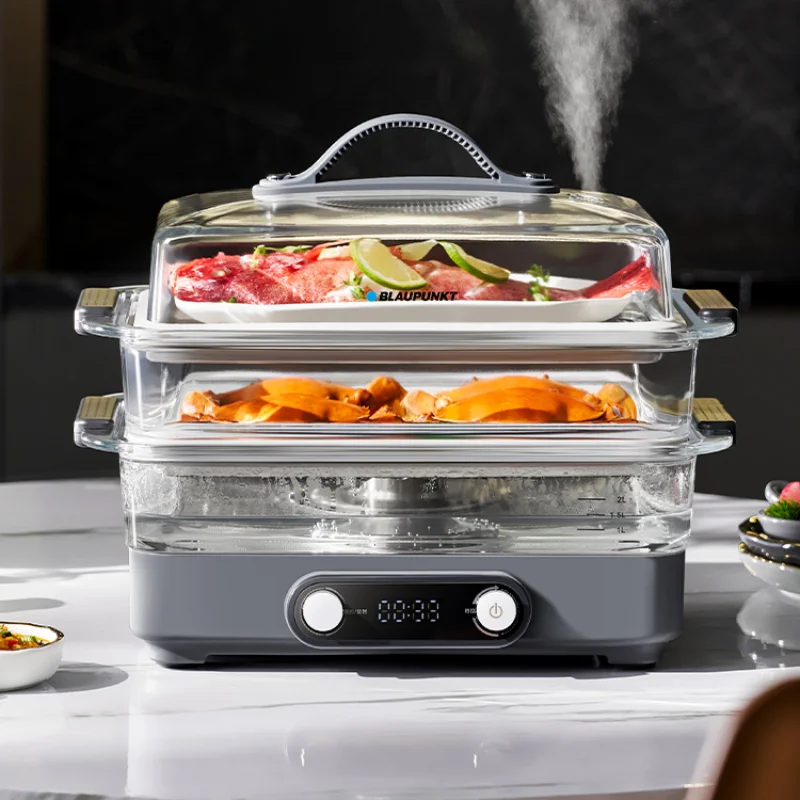 

Glass Electric Steamer Multi-Functional Household Steaming Boiling Stewing Integrated Automatic Stainless Steel Steam Box