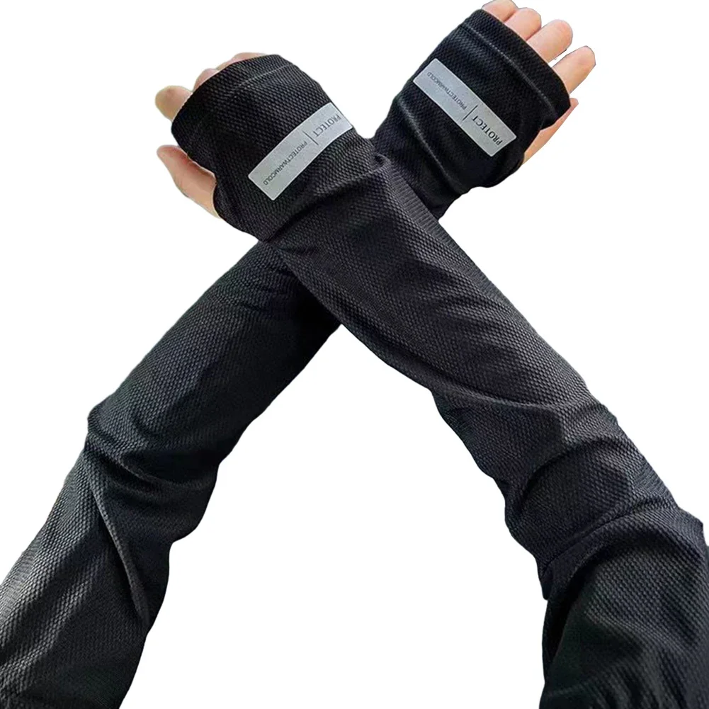 

Lady Gloves Hand Sleeves Daily Solid Color Sun Protection Women 46*13cm All Seasons Daily Ice Silk Daily Comfy