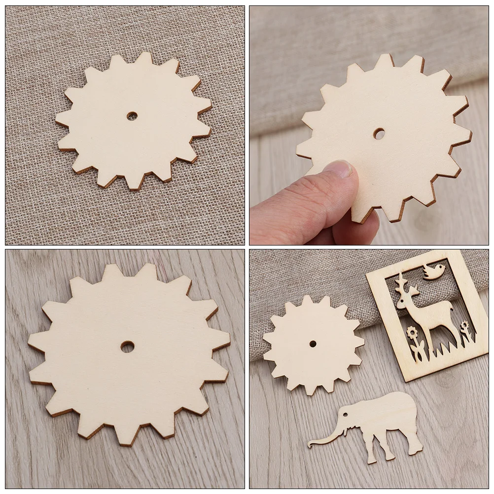 

20pcs Wood Chip Graffiti Accessories DIY Wooden Craft Unfinished Decorations Home Pendant Ornament Smooth Durable Natural