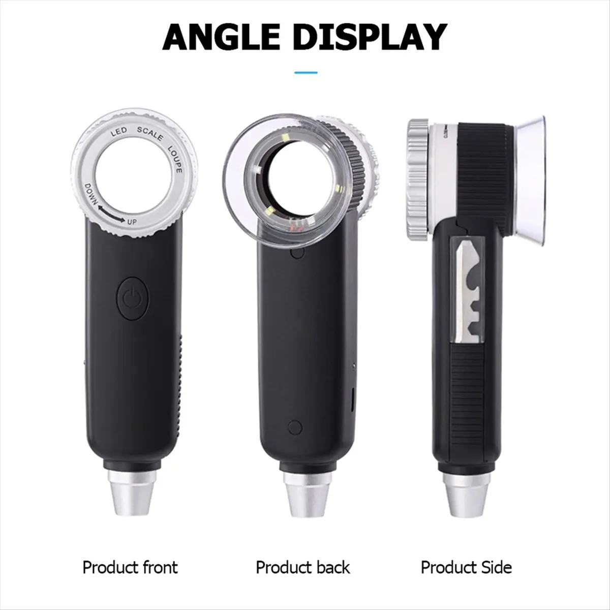 Reliable- Magnifying Jewelers Loupe with Scale, 10X Rechargeable Jewelry Loupe for Jewelry, Coins, Stamps, Watch, Antiques