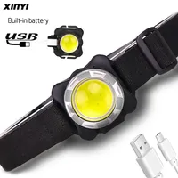 Built-in battery LED headlamp USB Rechargeable COB work light 3 light mode Waterproof headlight  for fishing, camping