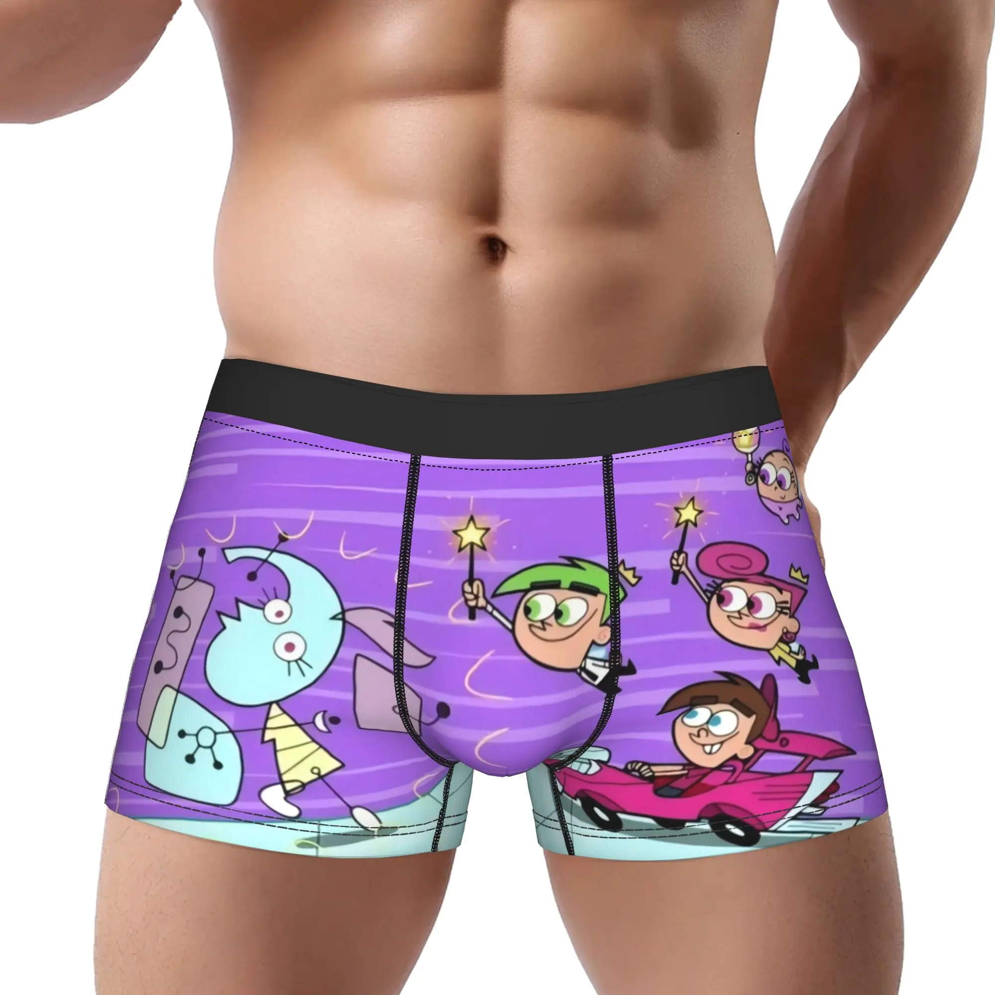 

Трусы Fairly OddParents, дышащие трусики, мужское нижнее белье, шорты с принтом, трусы-боксеры