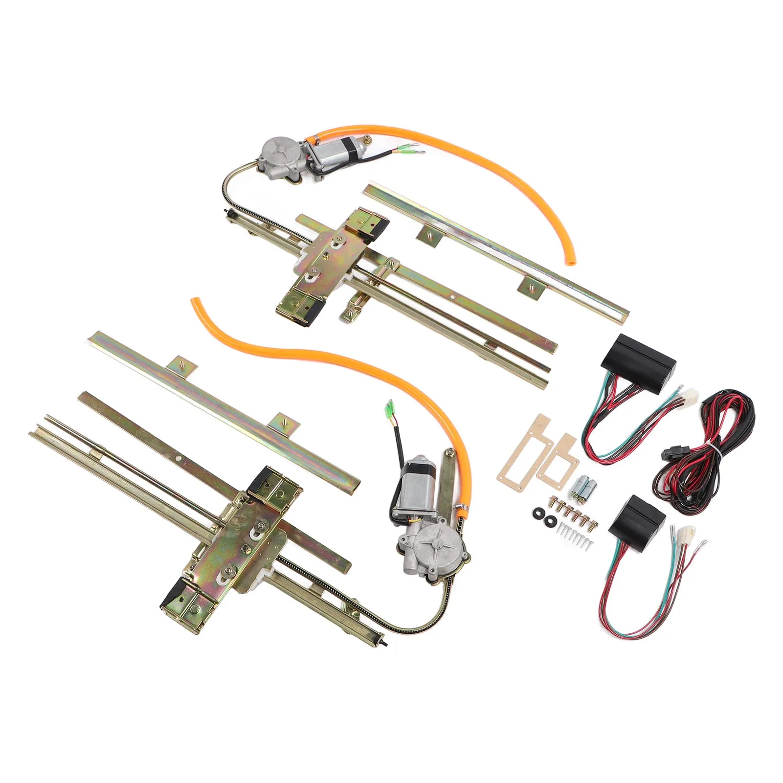 Electric Power Window Conversion Kit With Switch Wire Enhanced Comfort Replacement for Street Hot Rat Rod 2-Door