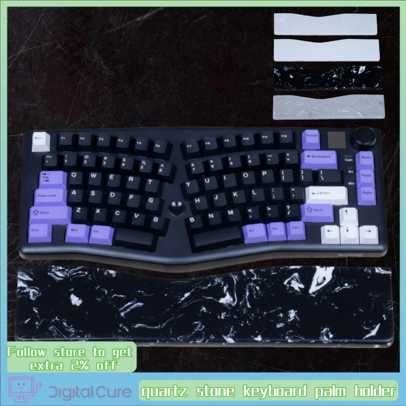 

LEOBOG 75 Alice mechanical keyboard holder quartz stone keyboard palm holder customized Gasket kit customized palm wrist holder