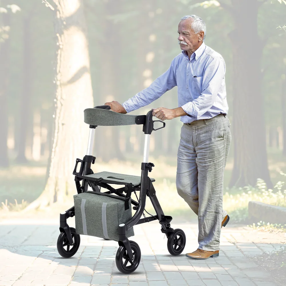 Rollator elektrisch Medical Folding andador plegable para adulto mayor Folding walking aids for the elderly