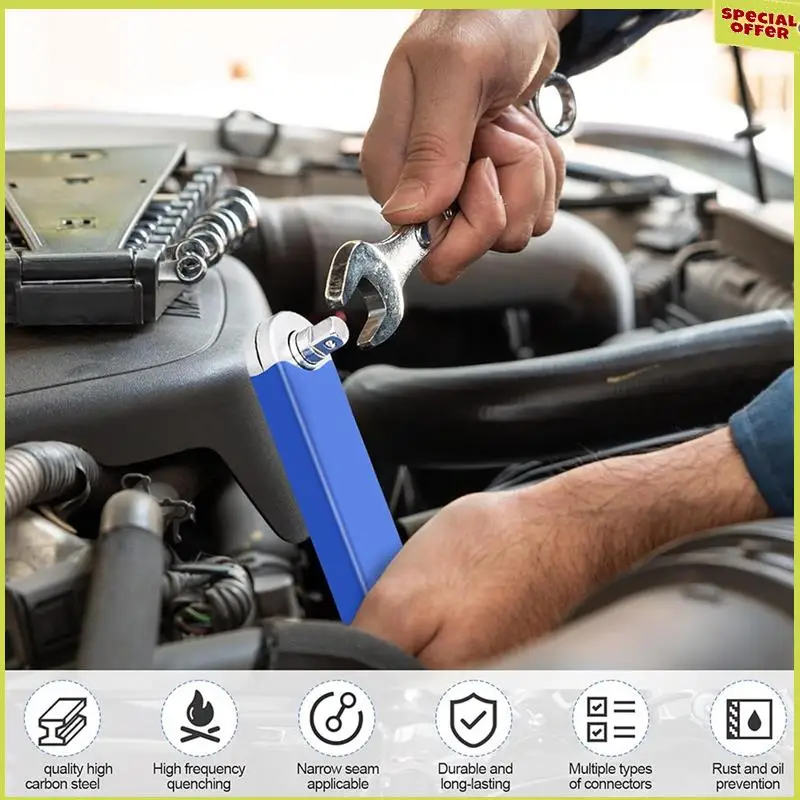 

Удлинительный ключ A34R, 15 дюймов, 0 градусов, трещотка, набор удлинительных ключей с плотным вылетом и адаптерами с квадратным приводом 1/2, 1/4 и 3/8 дюйма