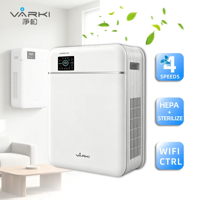 Low Noise H13 HEPA Wall-mounted Fresh Air Ventilator Air Supply Fan 4-Speed DC Motor & Tuya WiFi Control for Bedroom/Office