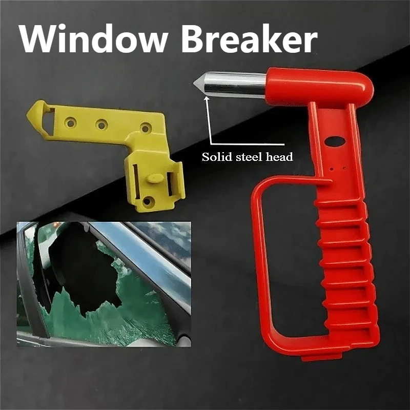 نافذة السيارة كسّارة زجاج الهروب المطرقة سلامة السيارة المطرقة الزجاج الأمامي كسر المطرقة أدوات الإنقاذ في حالات الطوارئ ملحقات السلامة #3