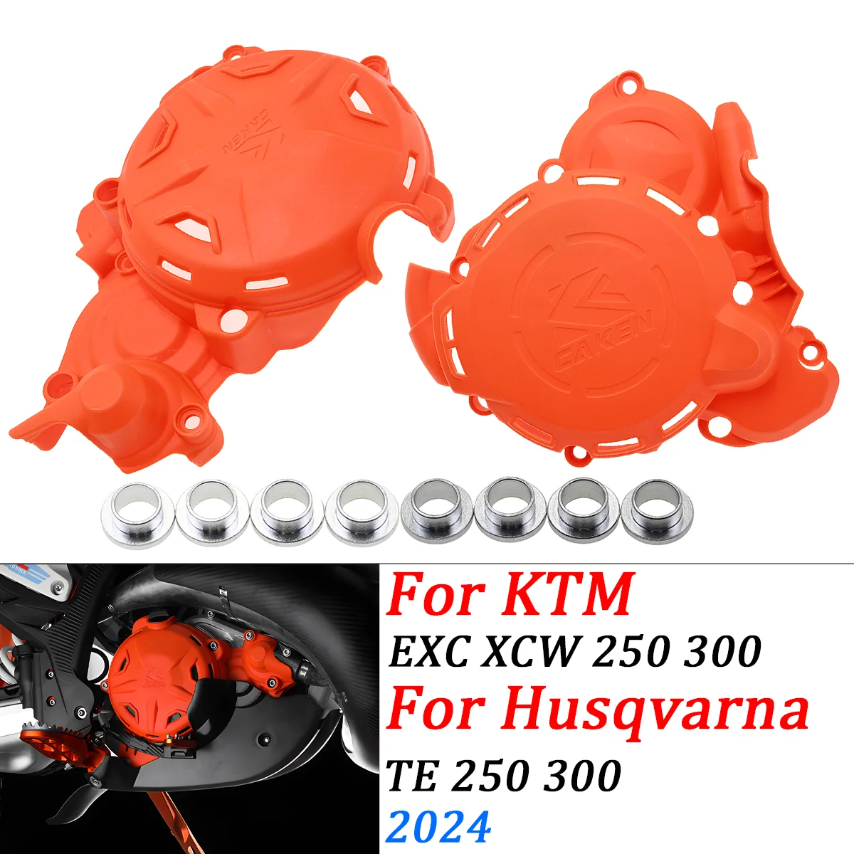 

Engine Clutch Cover Protector Guard 2024 For Husqvarna TE250 300 PRO KTM EXC250 300 XCW250 300 Dirt Bike Motorcycle Accessories