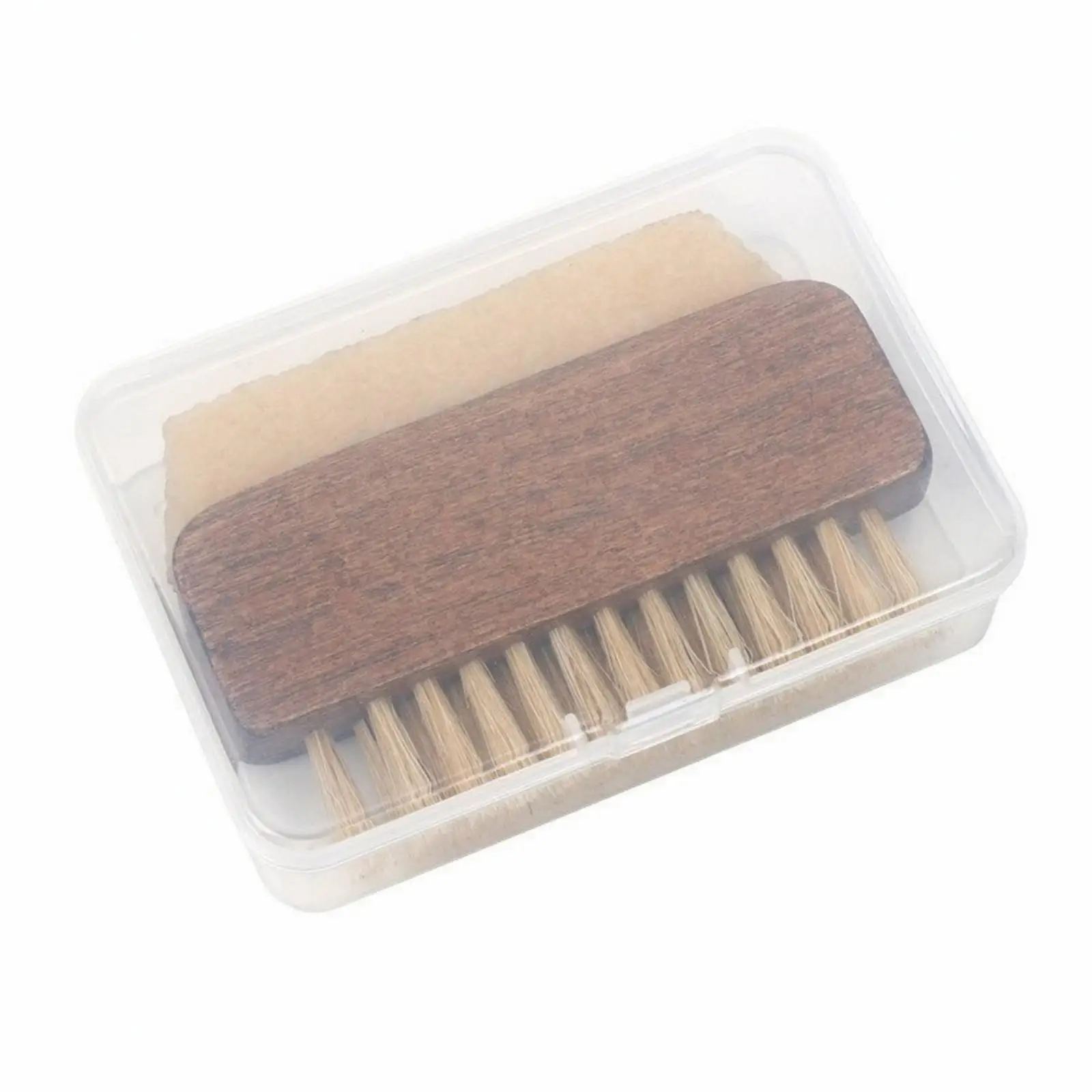 Retro Solid Wood Shoe Cleaning Brush Double Sided Crepe Rubber Suede Nubuck Cleaner Kit for Sneakers