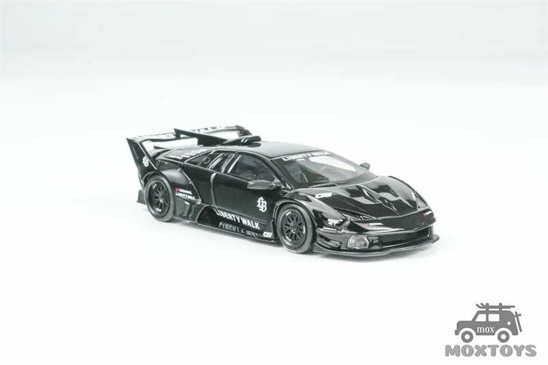 MINI GT 1:64 LB-Silhouette WORKS MURCIELAGO GT Evo Papel Preto/caixa blister Diecast Model Car