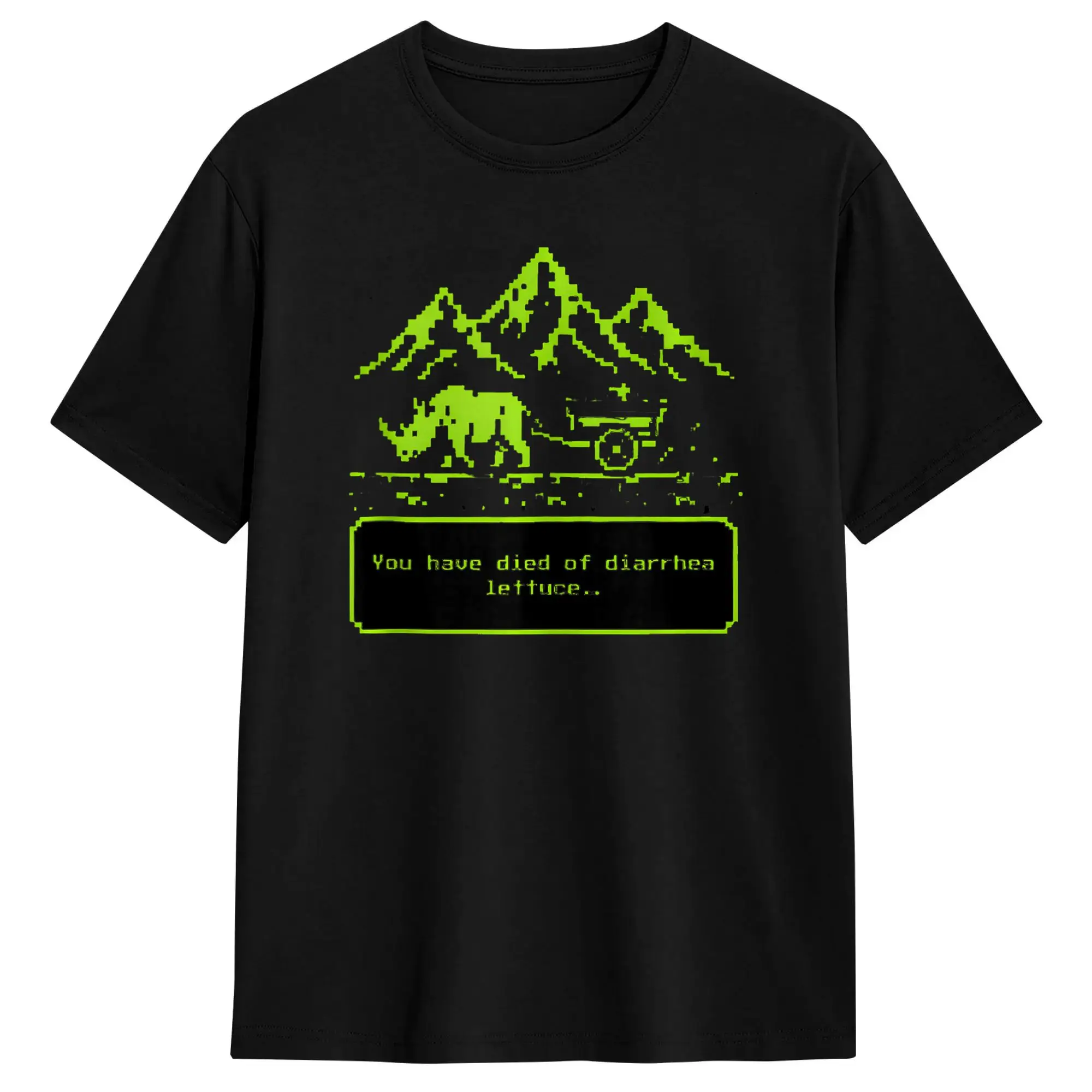 Funny Saying You Have Died Diarrhea Lettuce  Cotton T-Shirt For Man Summer  Y2K Funny T-Shirts Hip Hop Tee Shirt Oversized