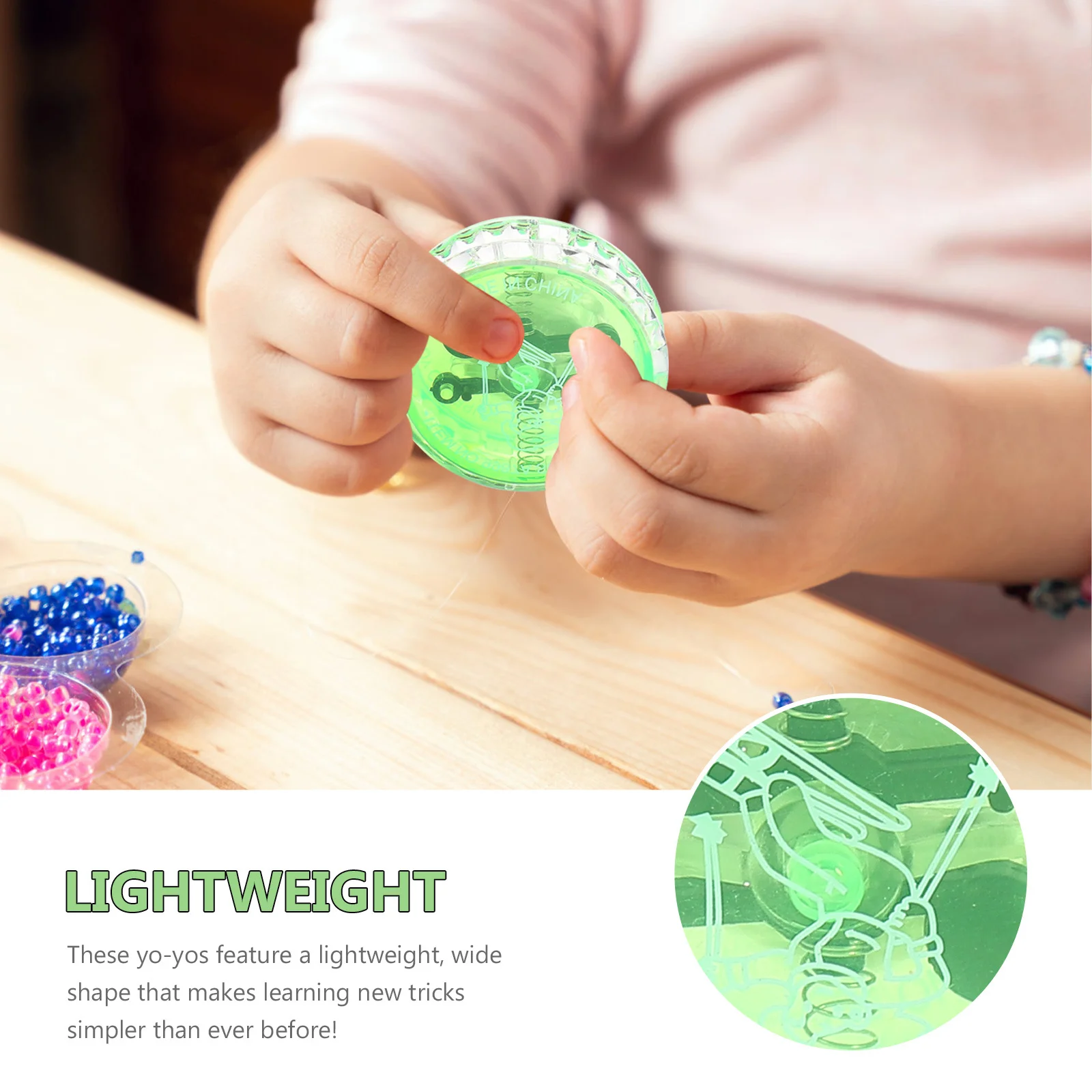 5 قطع من كرة يويو المهنية للأطفال خفيفة الوزن لتوفير الجهد LED وامضة للمبتدئين، كرة يويو للمبتدئين #3