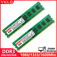 DDR3 2GB 4GB 8GB Desktop Memory RAM PC3 1066 1333 1600Mhz 1.5V 240Pin 8500 10600 12800 Intel and AMD Non-ECC DIMM Memories Ram