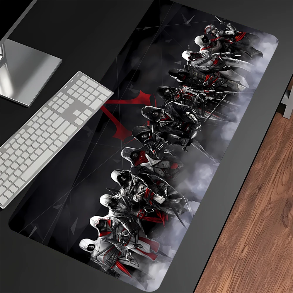 لعبة قاتل العقيدة ماوس الوسادة الكرتون Lockedge لوحة ألعاب كبيرة ألعاب الكمبيوتر لوحة المفاتيح حصيرة عدم الانزلاق ماوس الكمبيوتر الحصير مكتب كبير #2