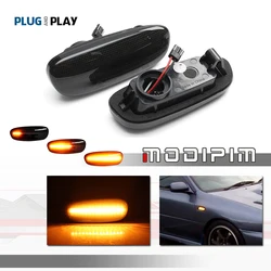 Dynamic Amber LED Front Side Marker Turn Signal Lights For 1993 1994 1995 1996 1997 1998 1999 2000 2001 Subaru Impreza GC GM GF