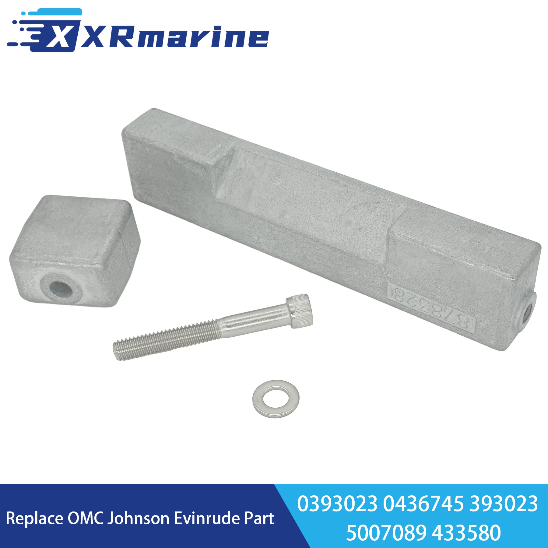 

5007089 0393023 НОВЫЙ комплект анодов цинка для OMC Johnson Evinrude BRP 90-225 л.с. 1991, для более поздших двигателей 436745 433580