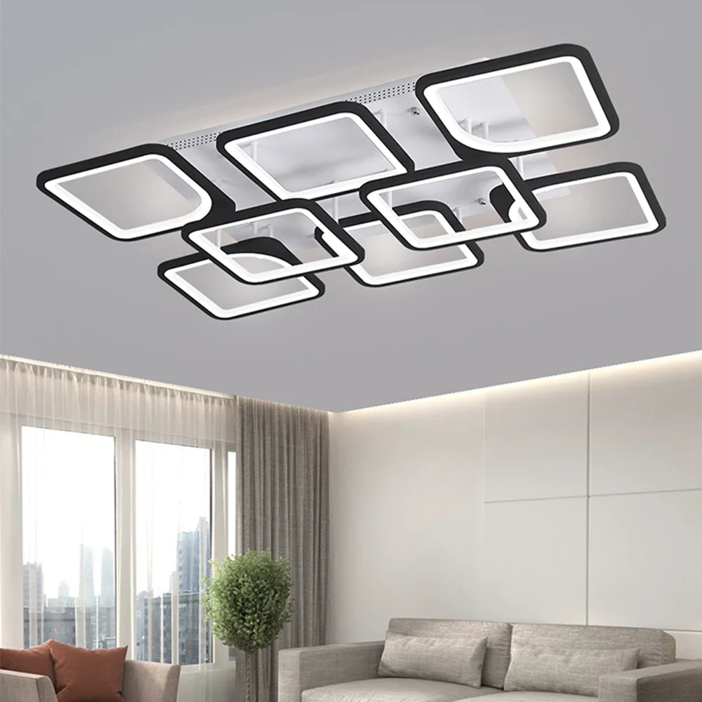 

Modern Led Chandelier with Remote Control Acrylic Lights for Living Room Bedroom Home Chandelier Ceiling Fixtures