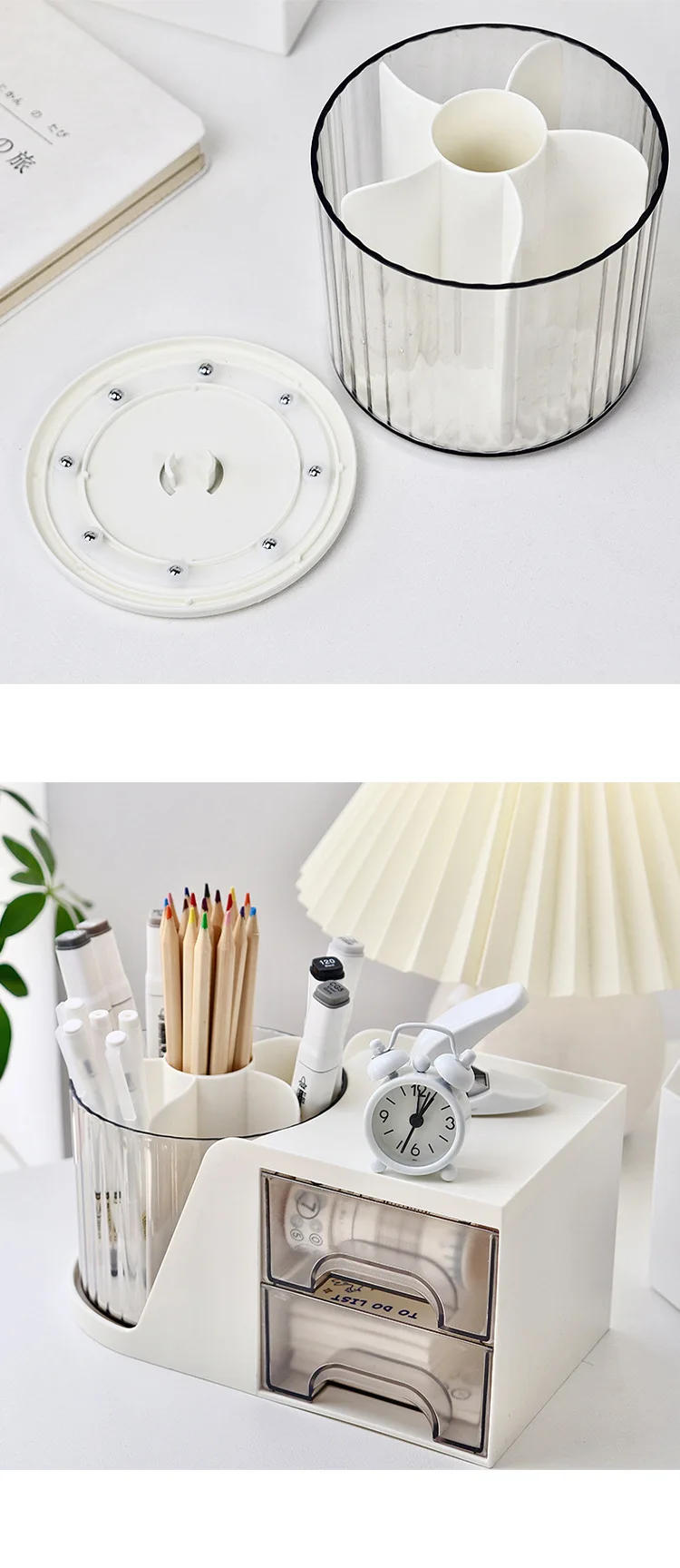Large capacity makeup brush organizer