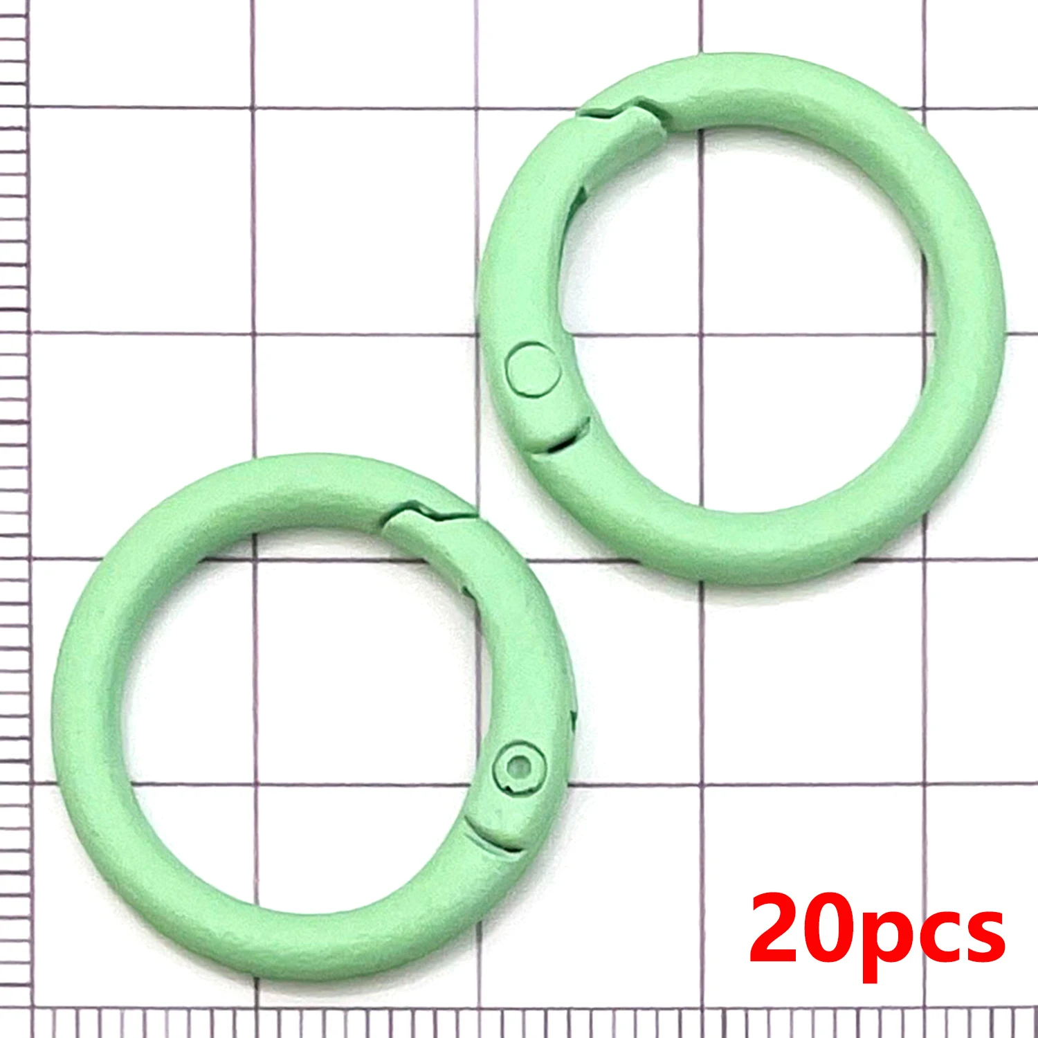 20pcs Matte Spring O Rings for DIY Keychain Making