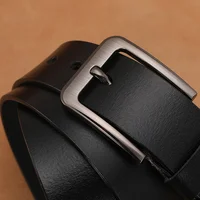 High Quality Genuine Leather LONG Large Pin Buckle Male Belts Waist for Mens 110 120 130 140 150 160 170cm Plus Size Men Belts 3