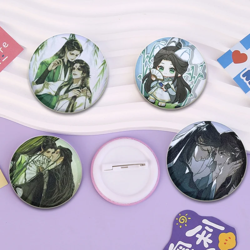 The Scum Villain's Self Saving System Novel Button Pins Shen Qingqiu Luo Binghe Cartoon Brooch Daily Stylish Ornament Badge Gift