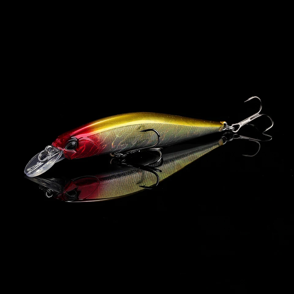 WALK FISH Floating Minnow Fishing Lure 85mm 8g 3D Eyes Crankbait Wobblers Artificial Hard Bait Bass Pike Jerkbait Fishing Tackle