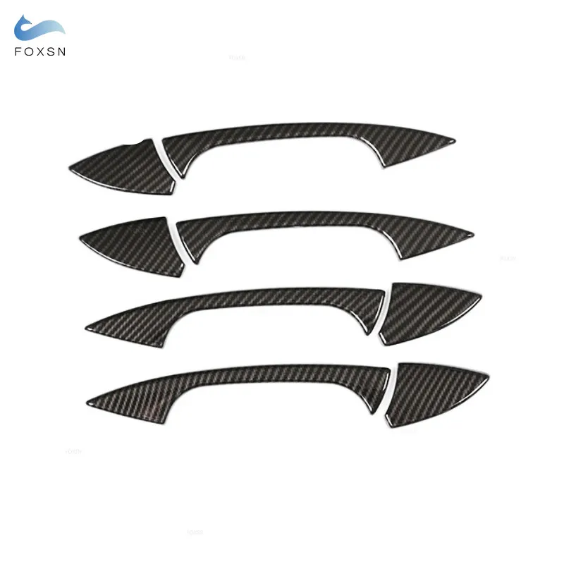For Mercedes Benz B C E Class W246 W204 W212 2010-2015 GLK ML X204 W166 ABS Carbon Fiber Car Exterior Door Handle Cover Trim