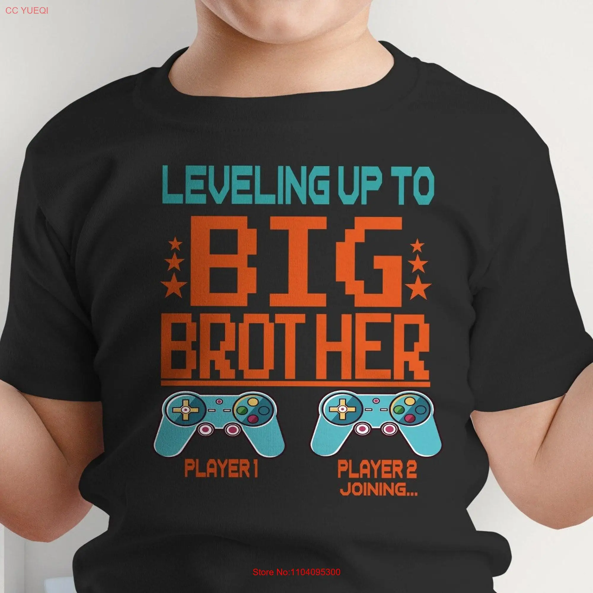 Leveling Up to Big Brother T shirt New Natural Kids Bro Toddler Promoted long or short sleeves