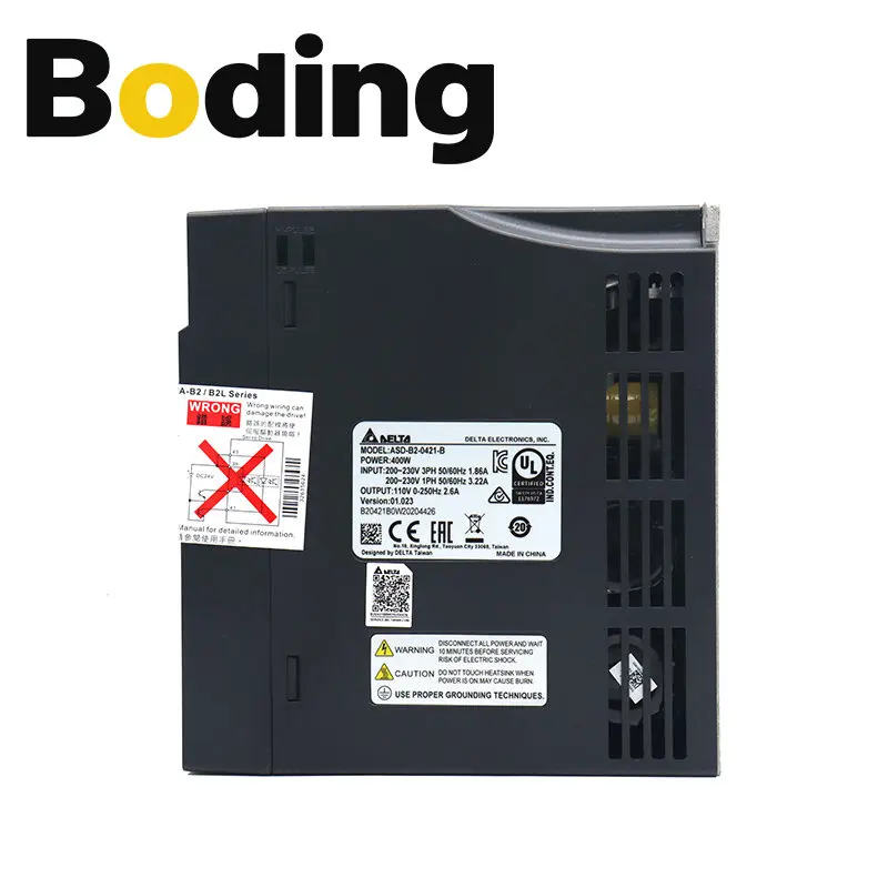 Boding Ac Servo 400w B2 0.4kw 1.27nm 3000rpm 60mm Asd-b2-0421-b Ecma-c20604rs Motor Drive Kit With 3m Cable