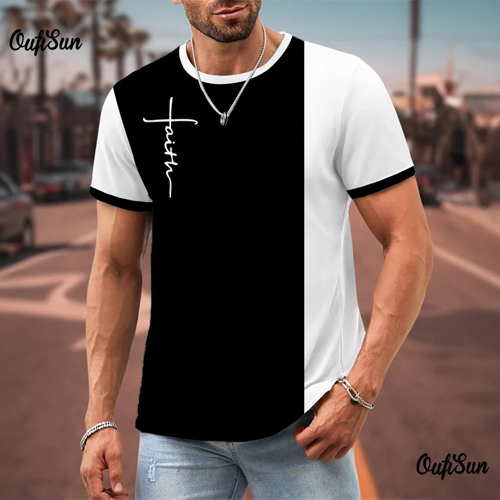 2024 Men\'s T-Shirt The Crusades Jesus 3d Print Summer T Shirt For Man Short Sleeve Fashion Casual Streetwear Men\'s Clothing Tops