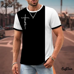 2024 Men's T-Shirt The Crusades Jesus 3d Print Summer T Shirt For Man Short Sleeve Fashion Casual Streetwear Men's Clothing Tops