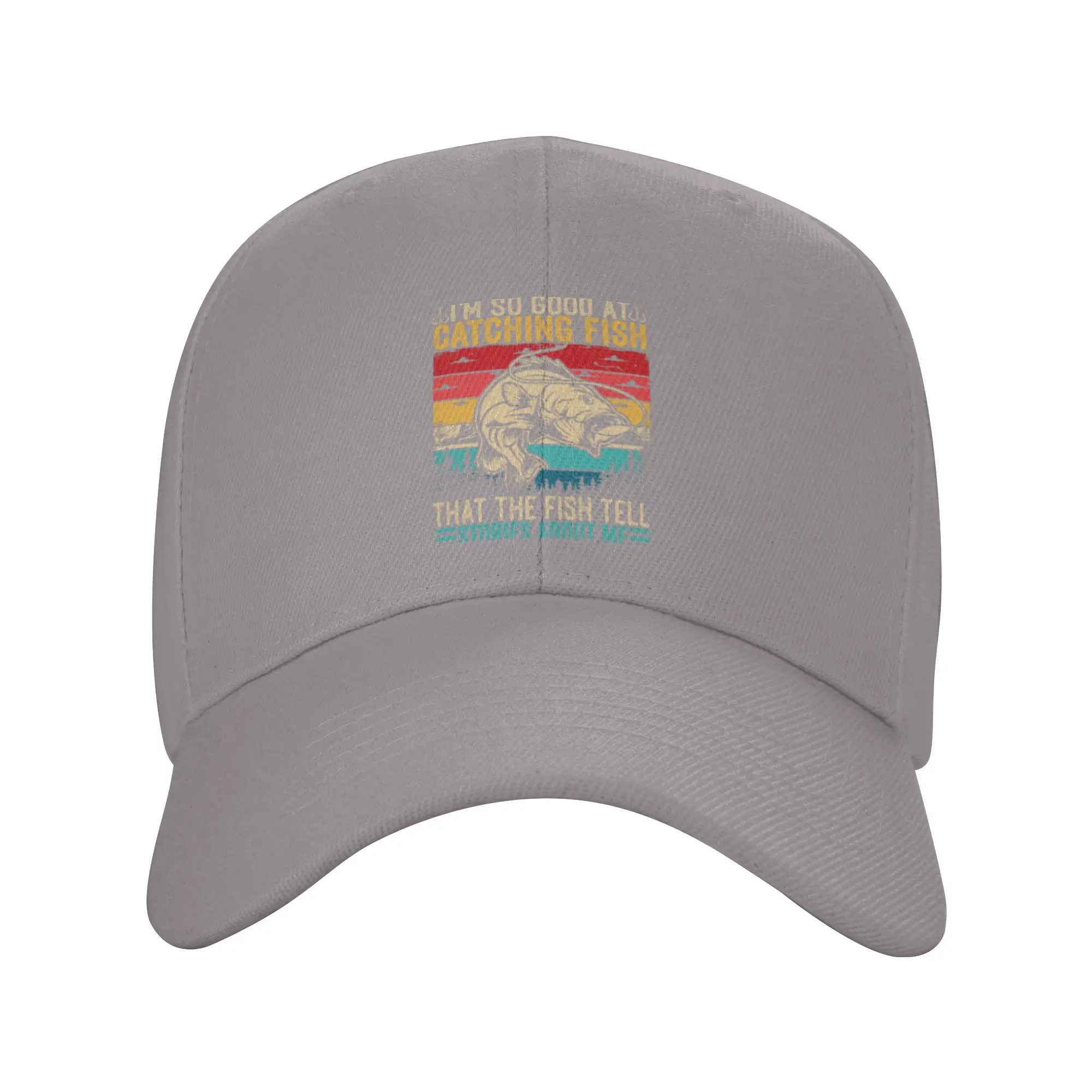 I m So Good at Catching Fish Tell Stories Men Kids Fishing Trendy Baseball Cap Birthday Gift Classic Design Sports Cap