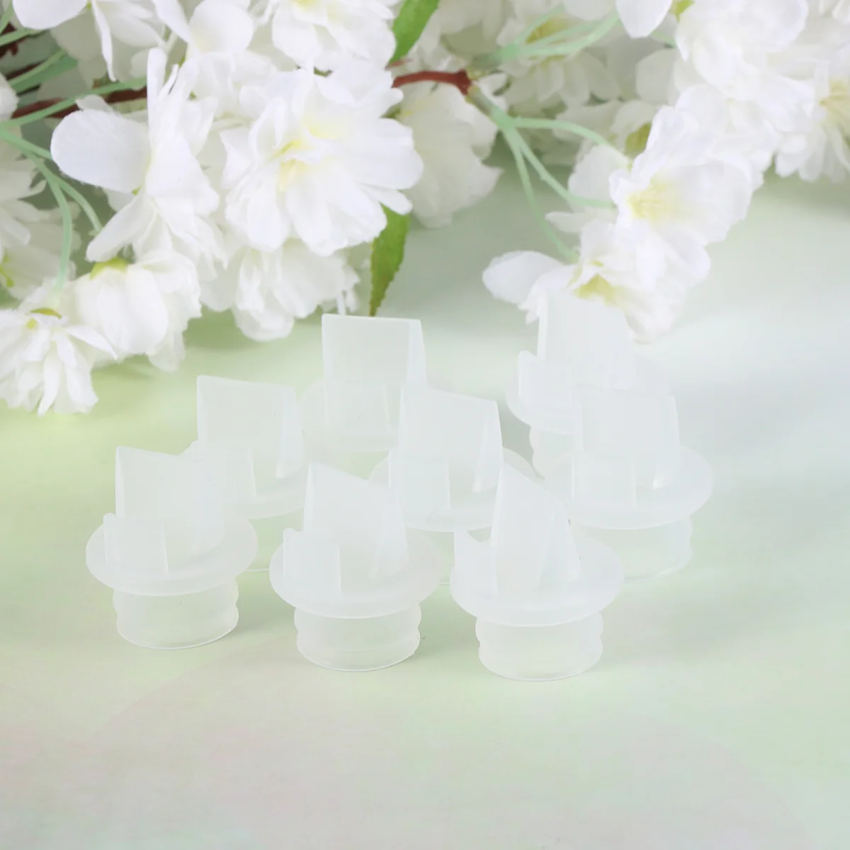 8 Pcs Breast Milk Extractor Accessories Silicone Membrane Varnish Reducer Baby Favors Manual Pump Valve