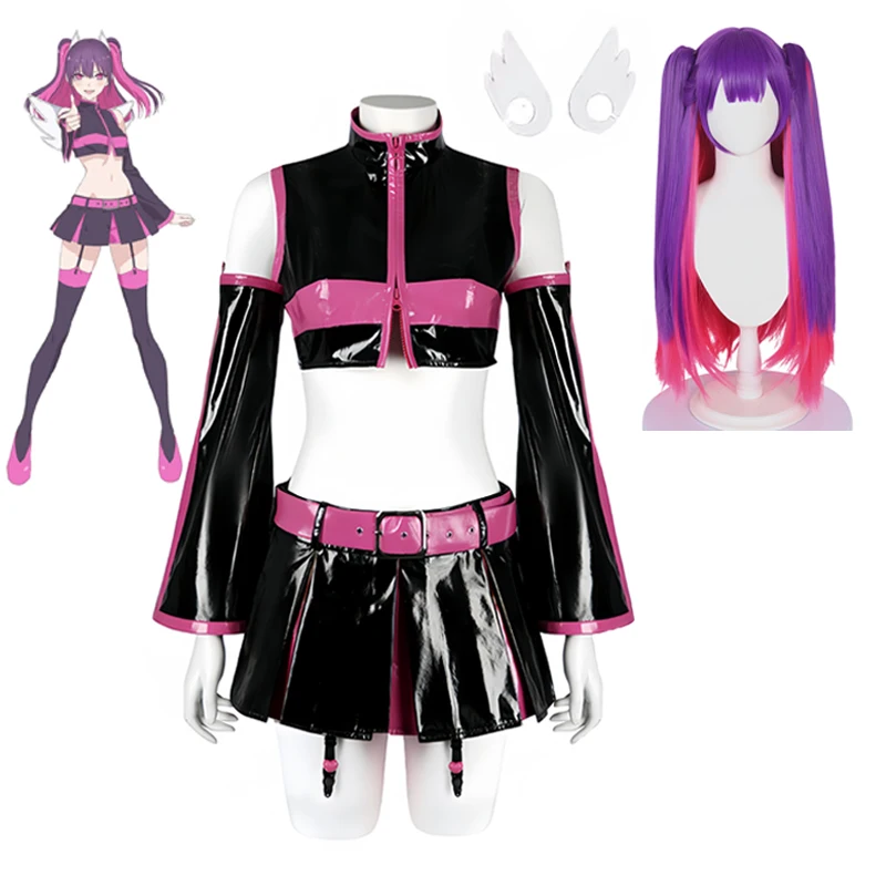 2.5 Dimensional Seduction Liliel Lillyel Lilysa Nigoriri Milliela Mikari Ririsa Cosplay Costume Wings Wig Full Set image 2