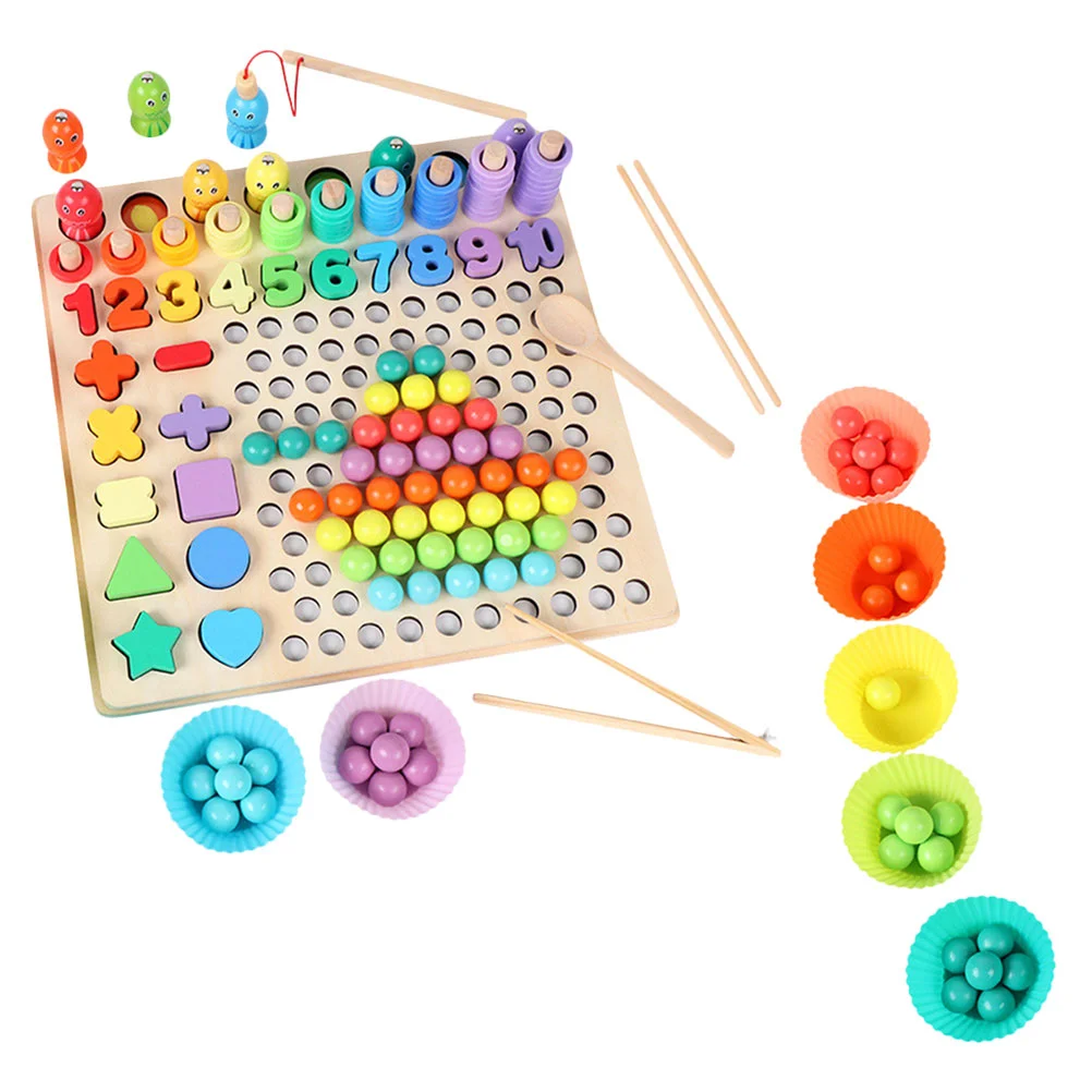 Brain Game Logarithmic Board Kids Fishing Toy Intelligence Number Match Plaything Educational Children Toddler Puzzles