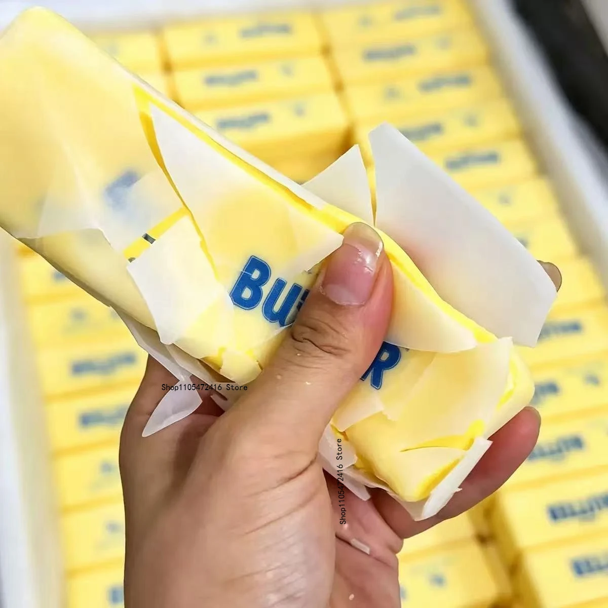 Heiß begehrter knuspriger gelber Butterstick, langsam zurückfederndes, weiches Stressabbau-Spielzeug.