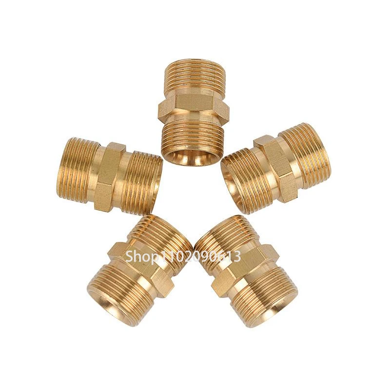 

4500 PSI M22/14mm 15mm Male Thread Hose To Hose Connector Coupler For Garden & Pressure Washer Pipe Joint