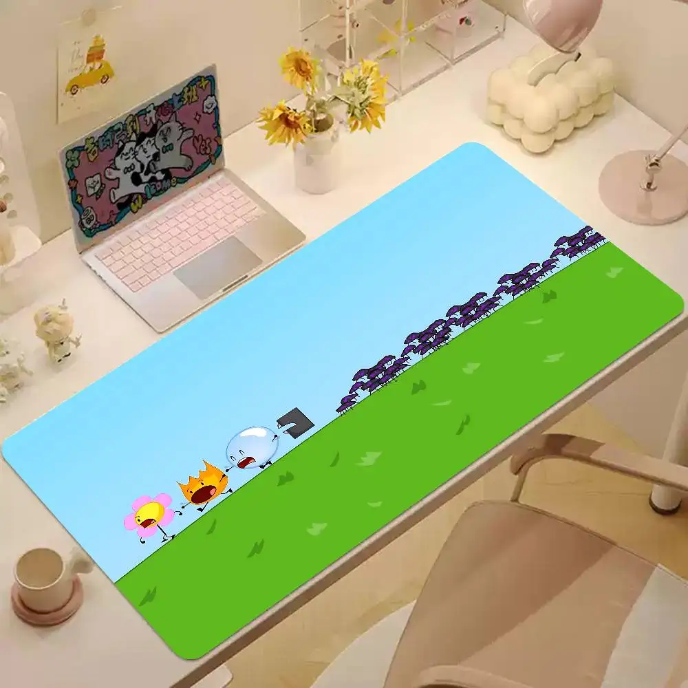 BFDI Funny Battle For Dream Island Mousepad Premium Locking Edge Mouse Mat Speed Mouse Pad Ultrafine Surface Desk Mat