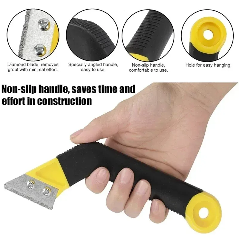 

Professional Tile Gap Cleaning Tool Wall Floor Tiles Joint Cleaner Scraper Cement Dust Cleaning Removal Scraper with Knife Blade
