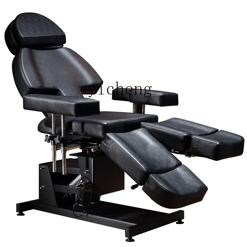 XL Electric Tattoo Bed Multifunctional Tattoo Recliner Split Leg Folding Elevated Bed