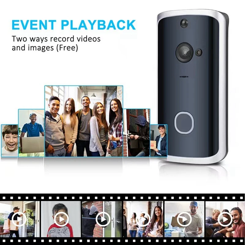 H8 스마트 홈 링 무선 초인종 모션 센서 카메라, 야외 와이파이 문짝 알람